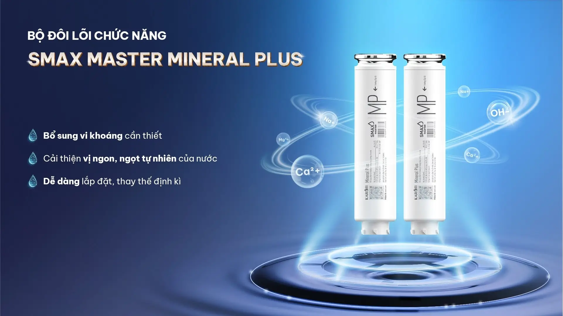 Sản phẩm bổ sung bộ lõi chức năng SMAX MASTER MINERAL PLUS thêm khoáng chất, chất điện giải có ích cho cơ thể. 