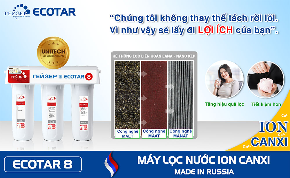 Bộ lõi lọc 123 của Geyser Ecotar 8