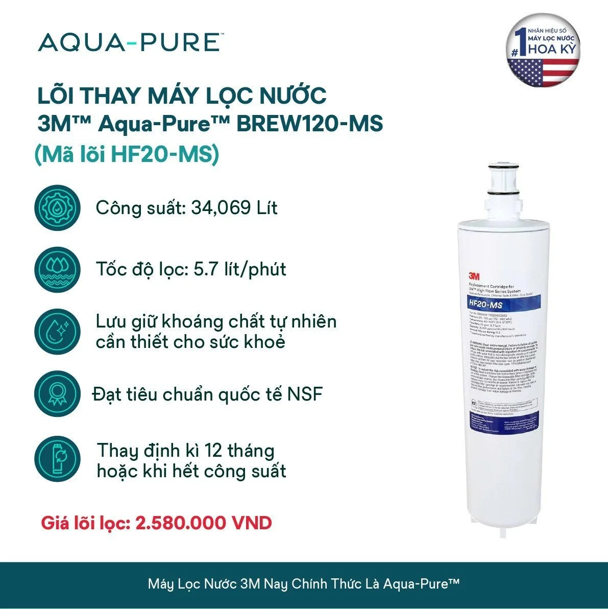 Lõi thay thế Aqua-Pure™ BREW120-MS