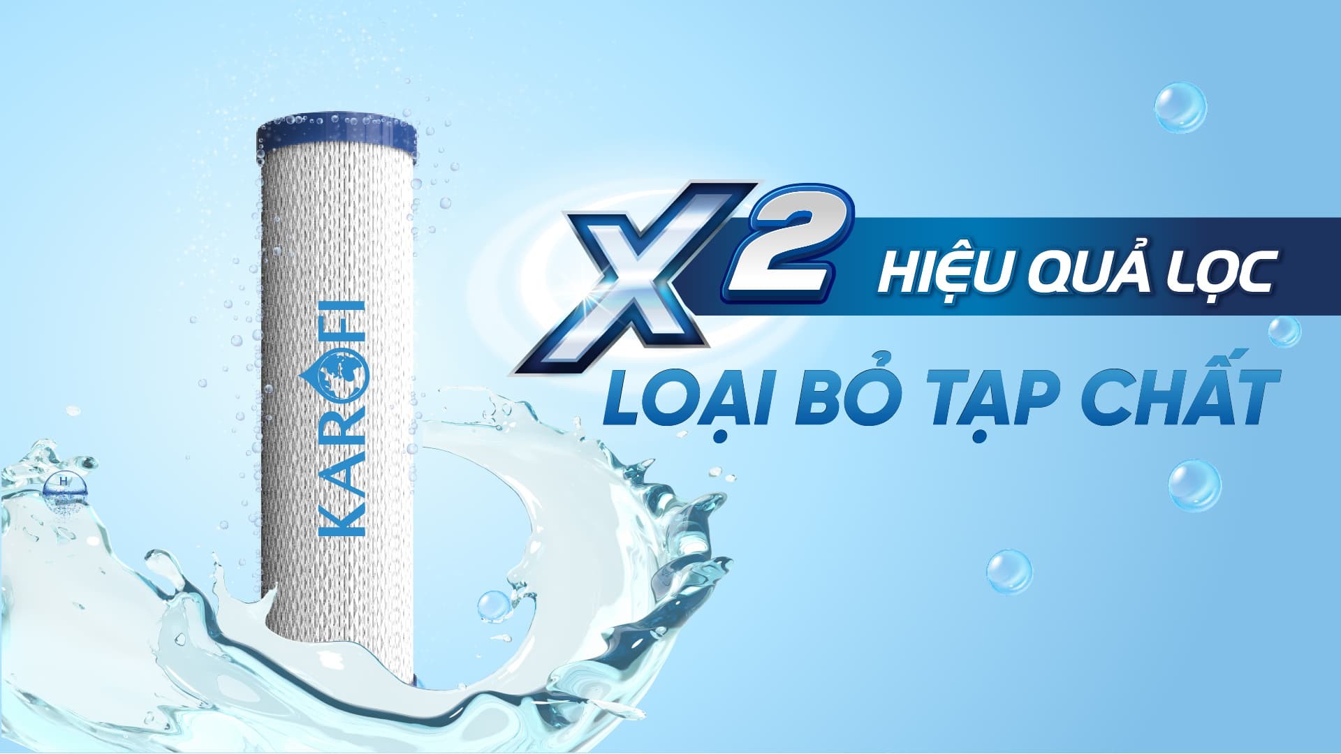 Lõi lọc SMAX Pro số 1 chính hãng Karofi với nhân 2 hiệu quả loại bỏ tạp chất