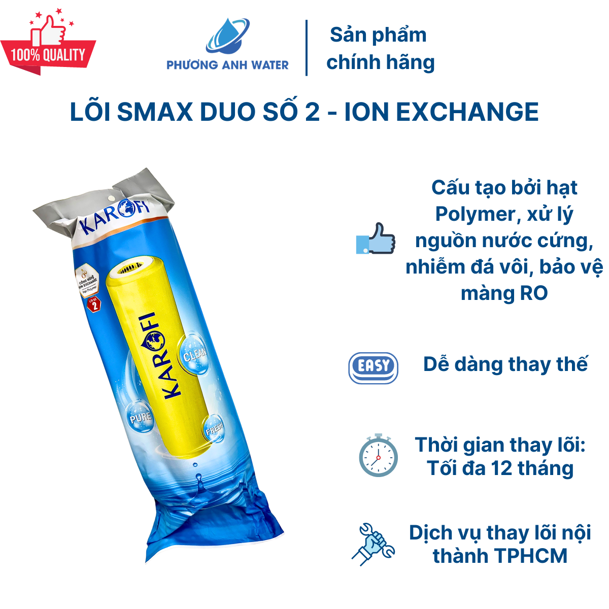 Lõi số 2 - Ion Exchange  chính hãng Karofi