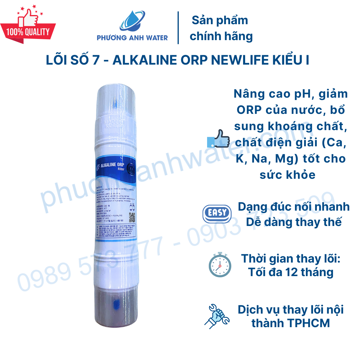 Lõi Alkaline ORP Newlife Hàn Quốc