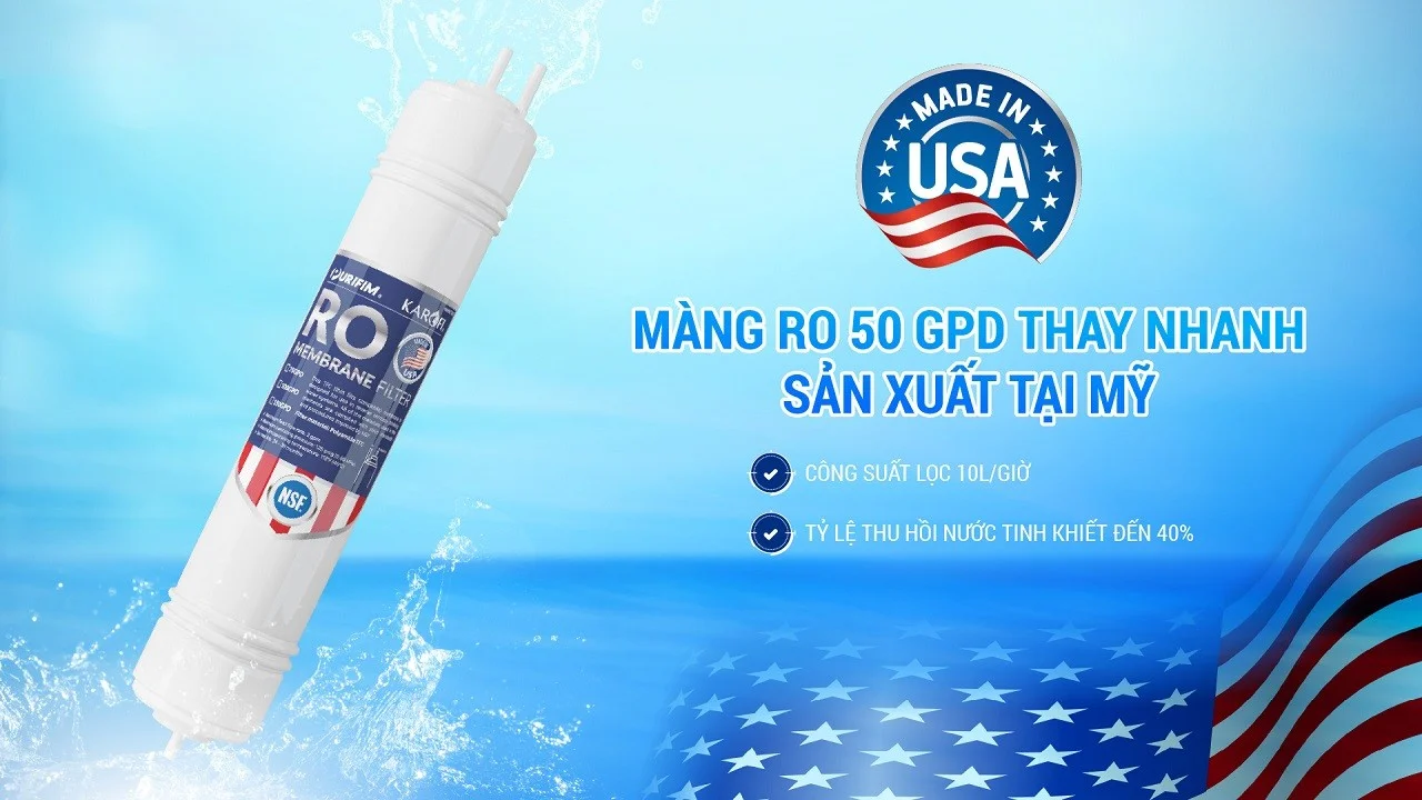 Màng RO thay nhanh sản xuất tại Mỹ