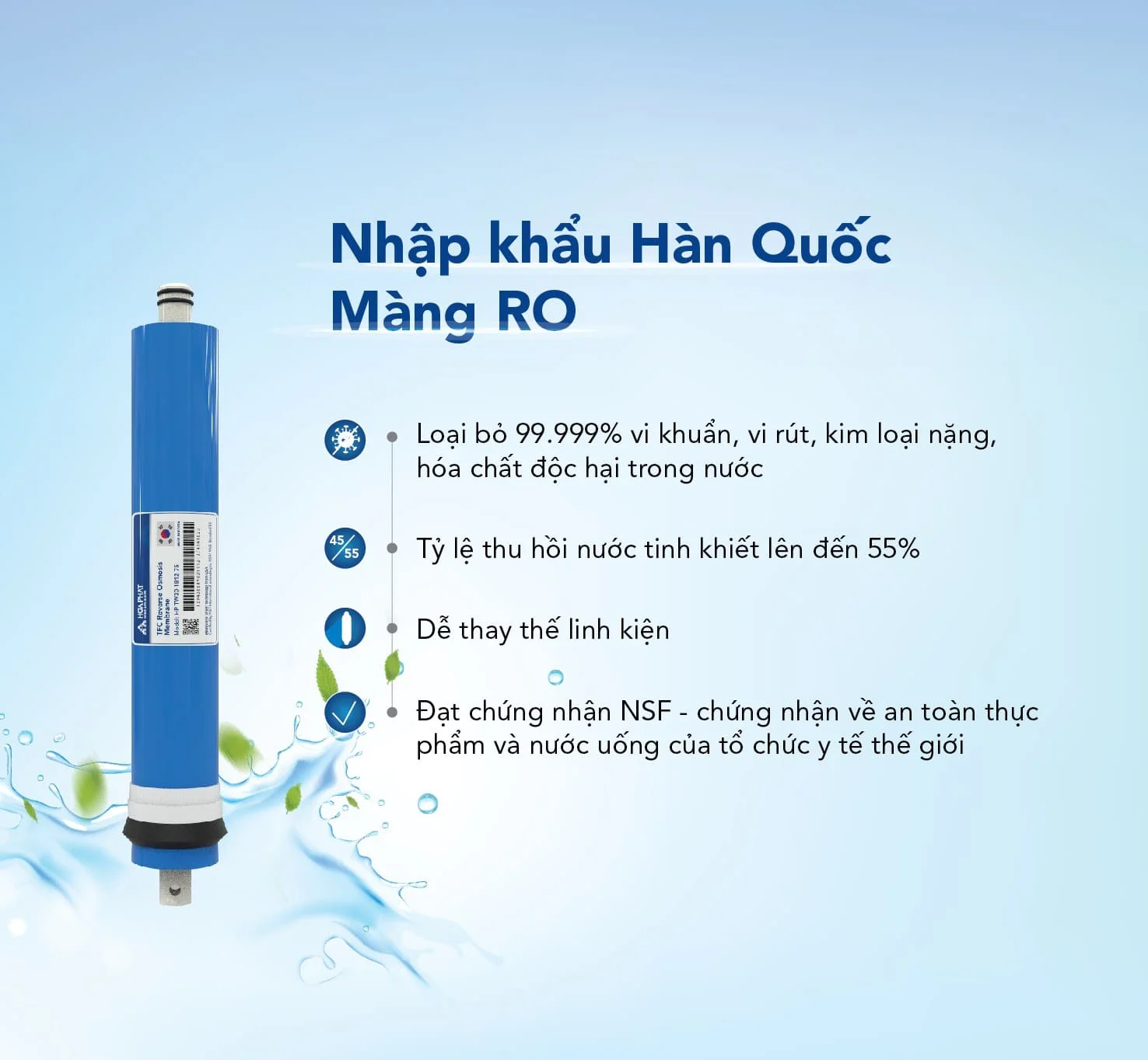 Màng RO nhập khẩu Hàn Quốc