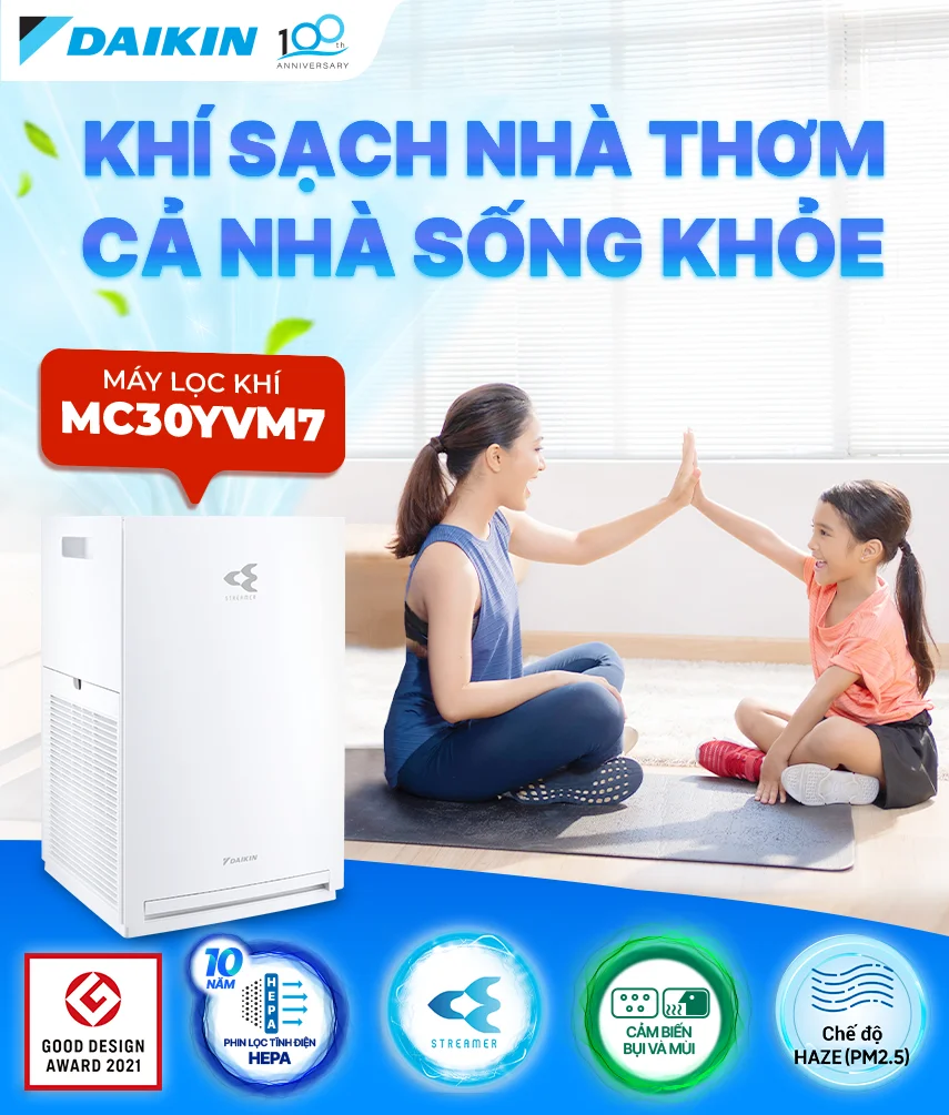 Tính năng nổi bật của máy lọc không khí Daikin MC30YVM7