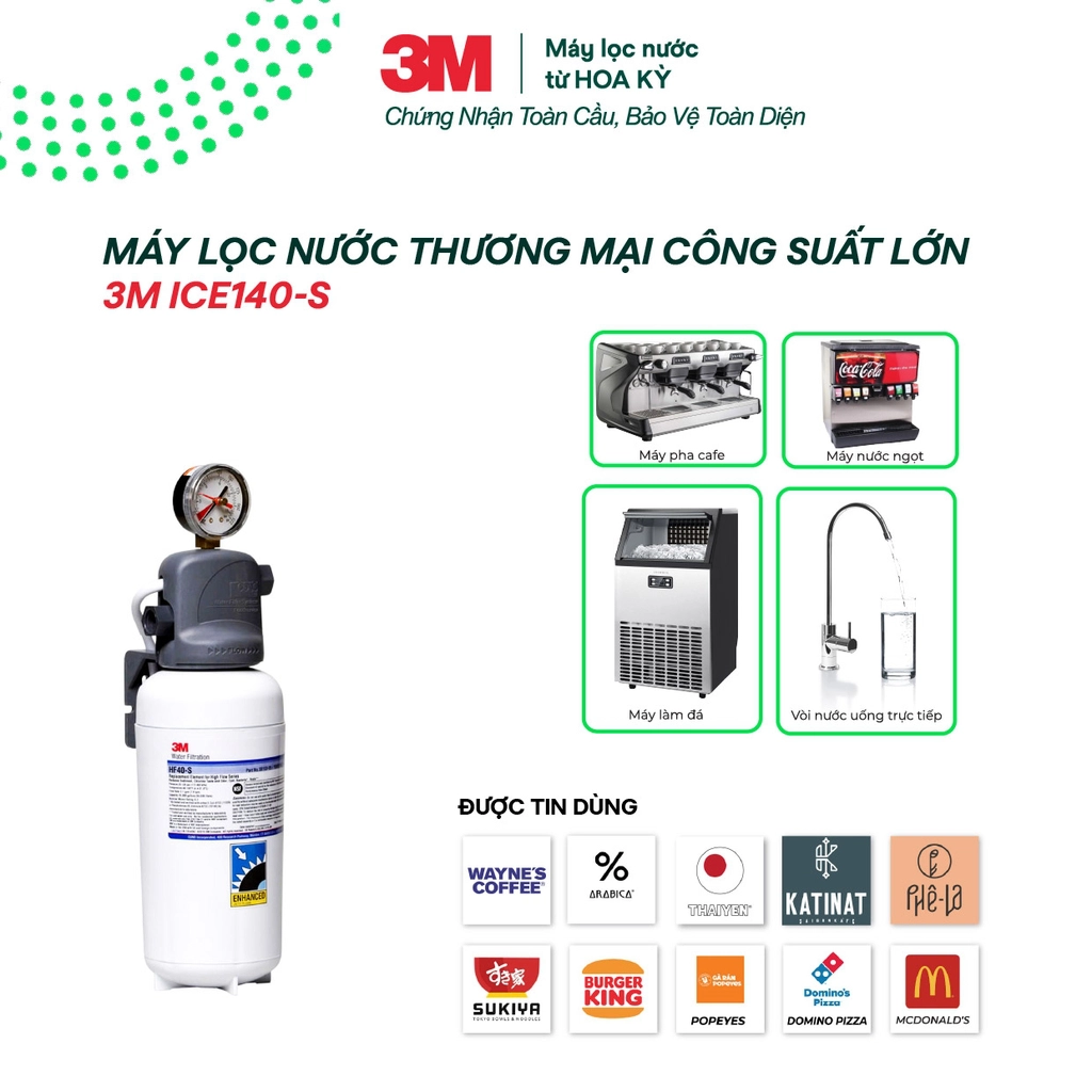 Máy lọc nước 3M được tin dùng bởi các thương hiệu lớn