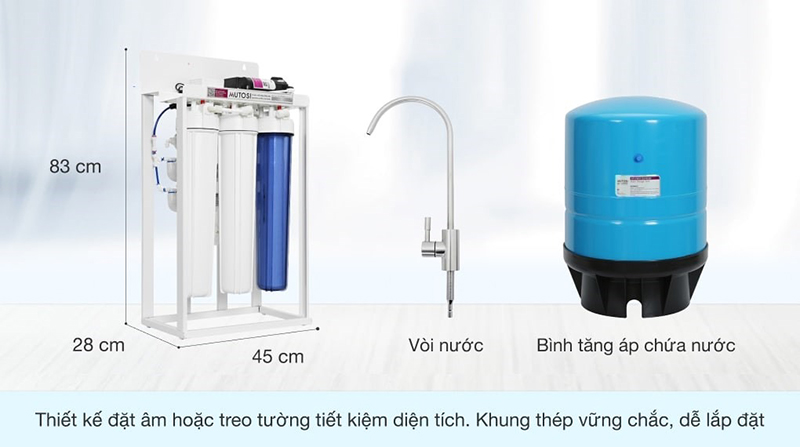 Giới thiệu máy lọc nước RO bán công nghiệp Mutosi MP-80