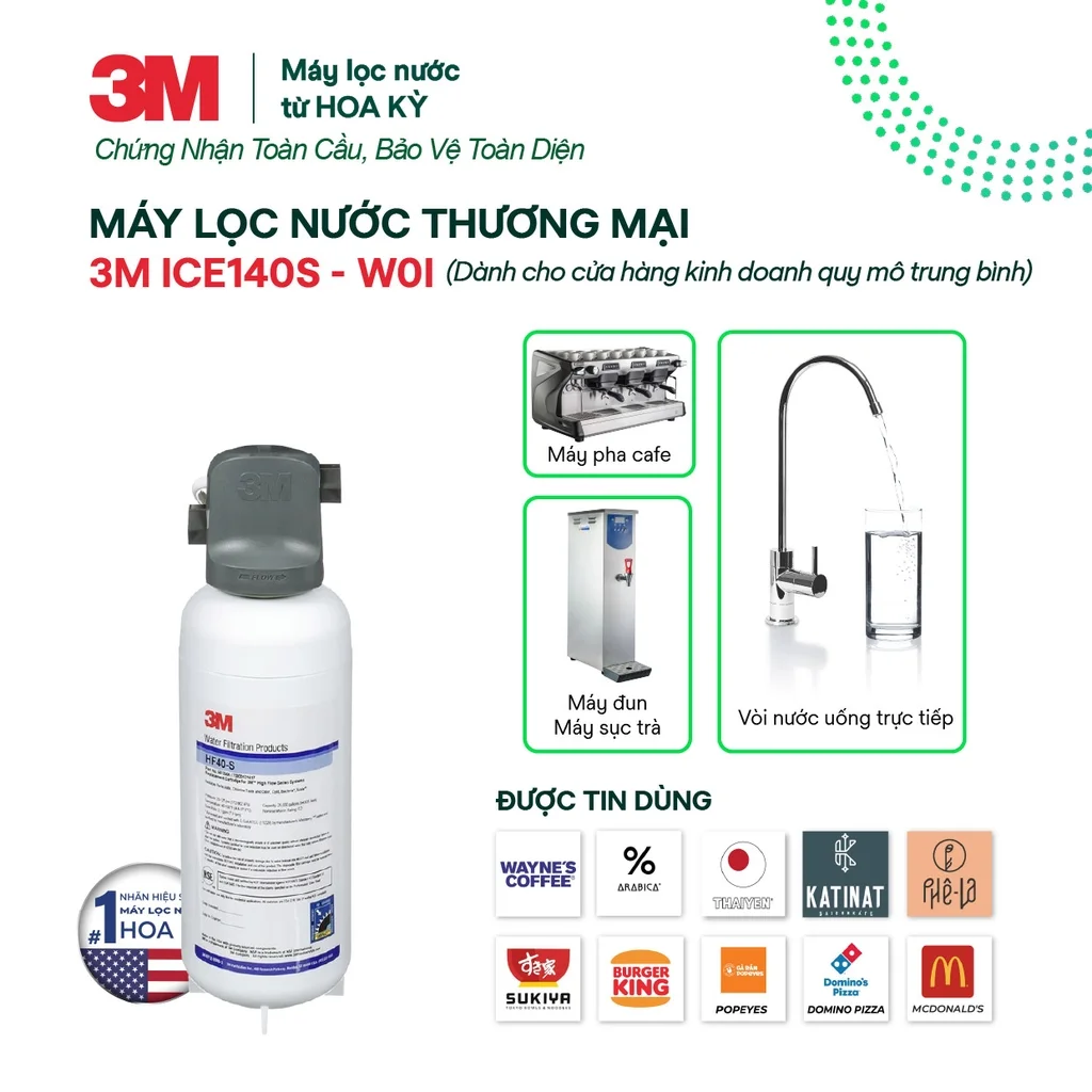 Máy lọc nước 3M được tin dùng bởi các thương hiệu lớn