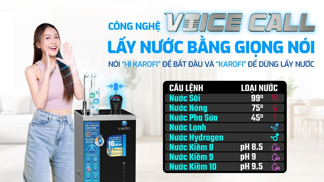 Công nghệ Voice Call lấy nước bằng giọng nói