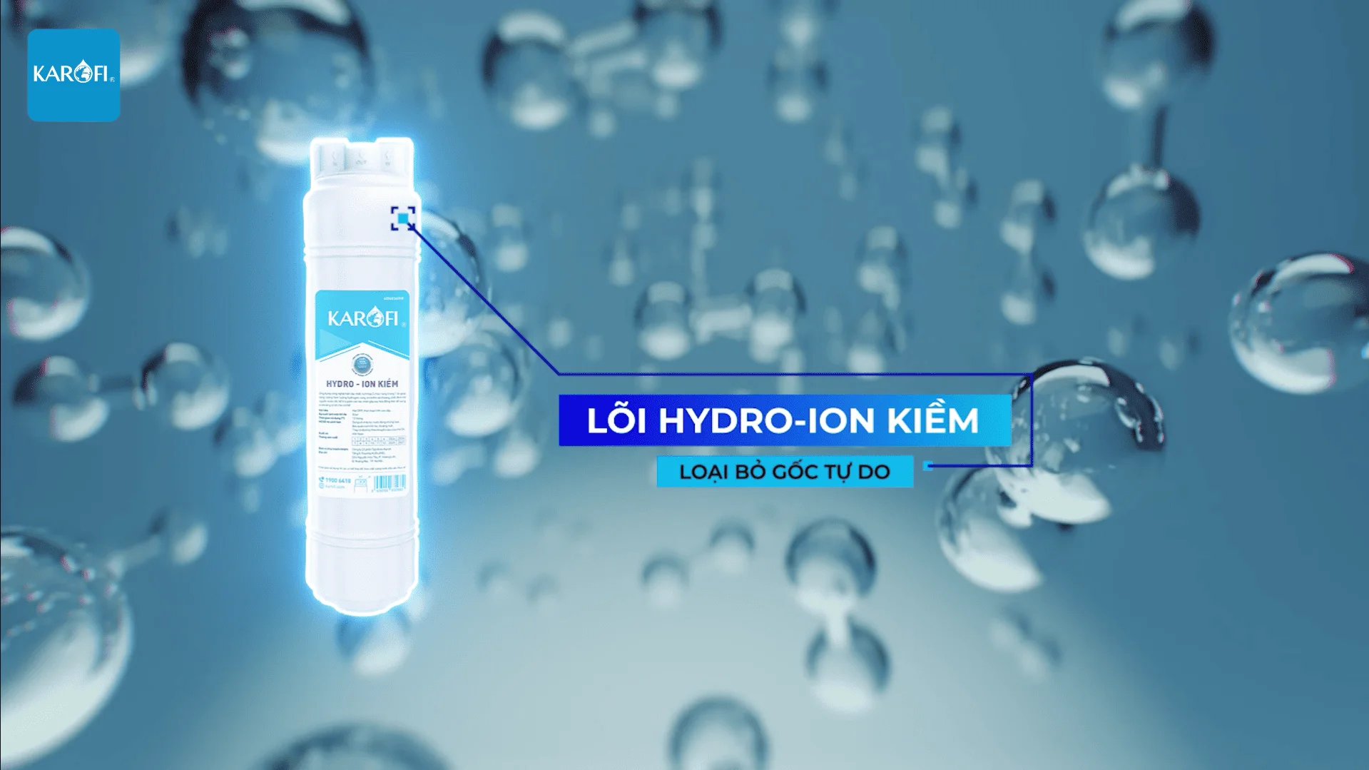 Karofi tăng cường thêm lõi Hydro-ION Kiềm