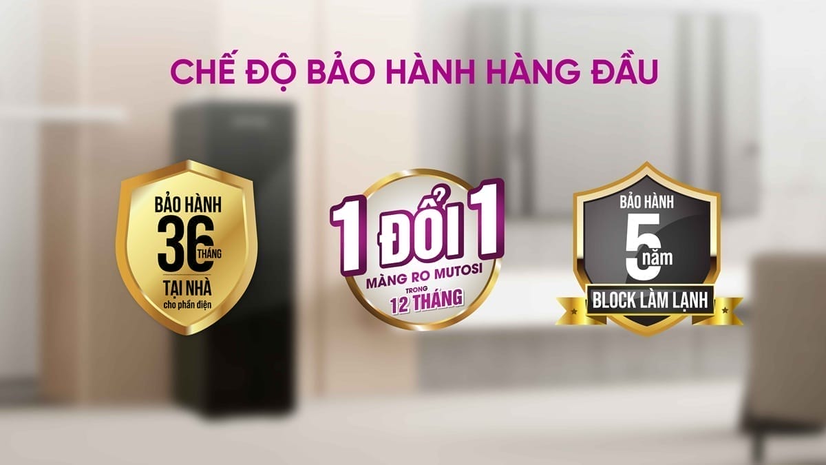 Mutosi MP-S109HK được áp dụng bảo hành đến 36 tháng