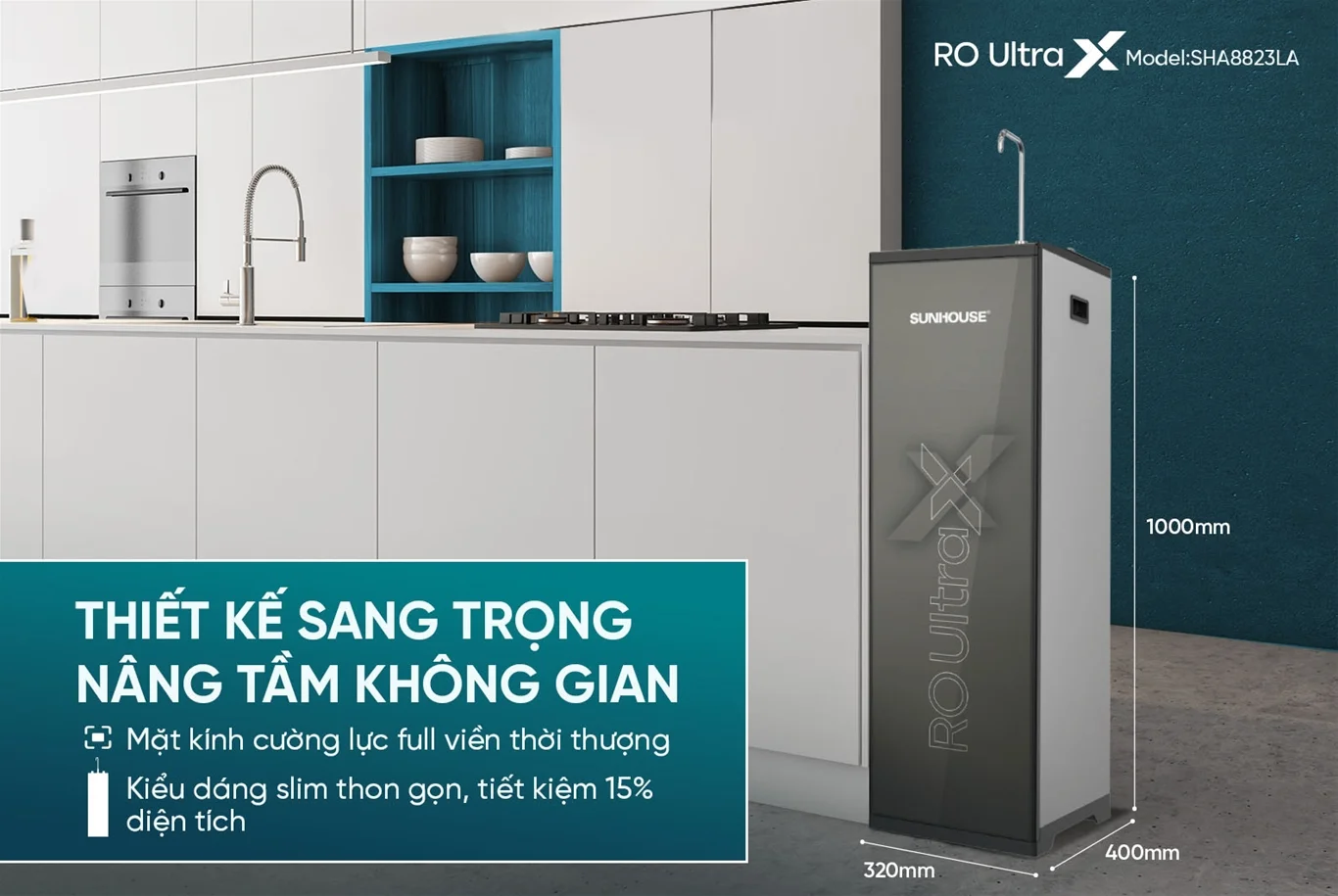 Sunhouse UltraX SHA8823LA với thiết kế slim nhỏ gọn hiện đại