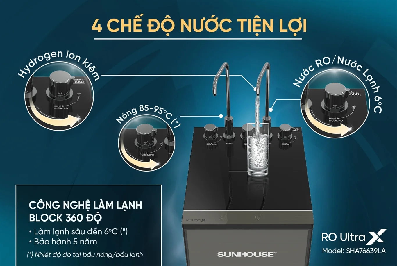 Dễ dàng lấy nước bằng van cơ