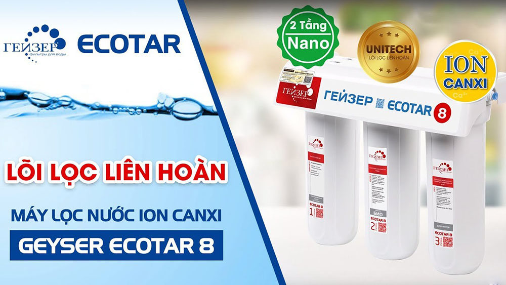 Bộ lõi lọc dành cho máy lọc nước Geyser Ecotar 8