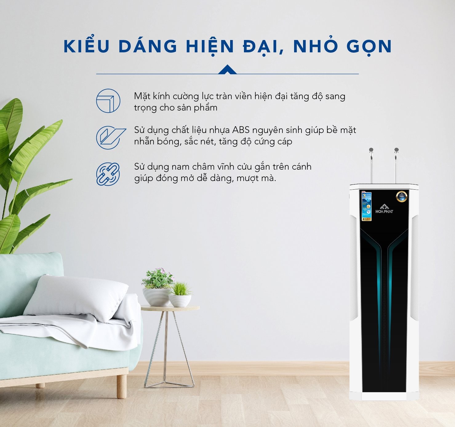 HWBS3A1021 được thiết kế với hai màu đen trắng trang nhã