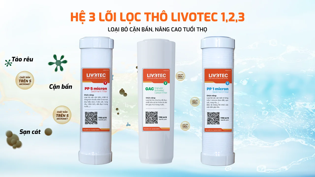 Bộ lõi lọc thô 123 Livotec