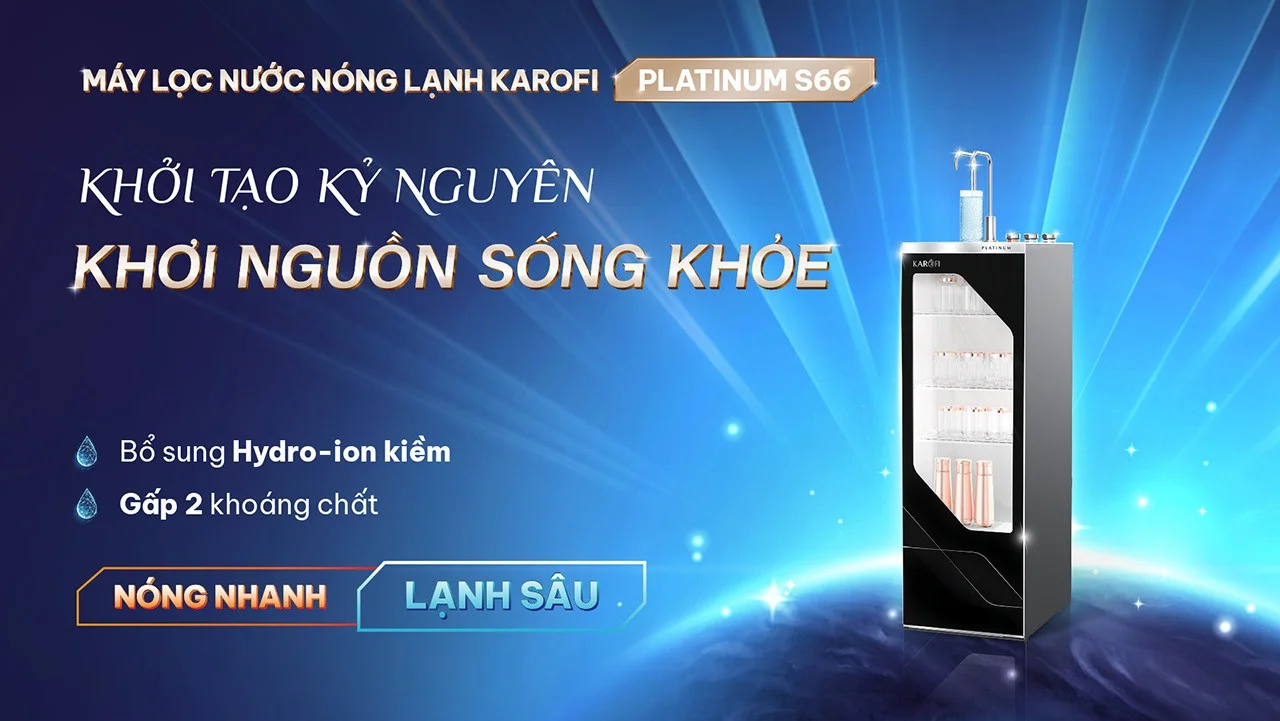 Máy lọc nước nóng lạnh PLATINUM S66 với thiết kế hoàn toàn mới
