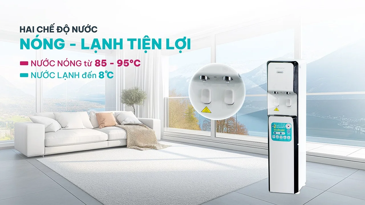 Sở hữu 2 vòi cùng 2 chế độ Nóng - Lạnh