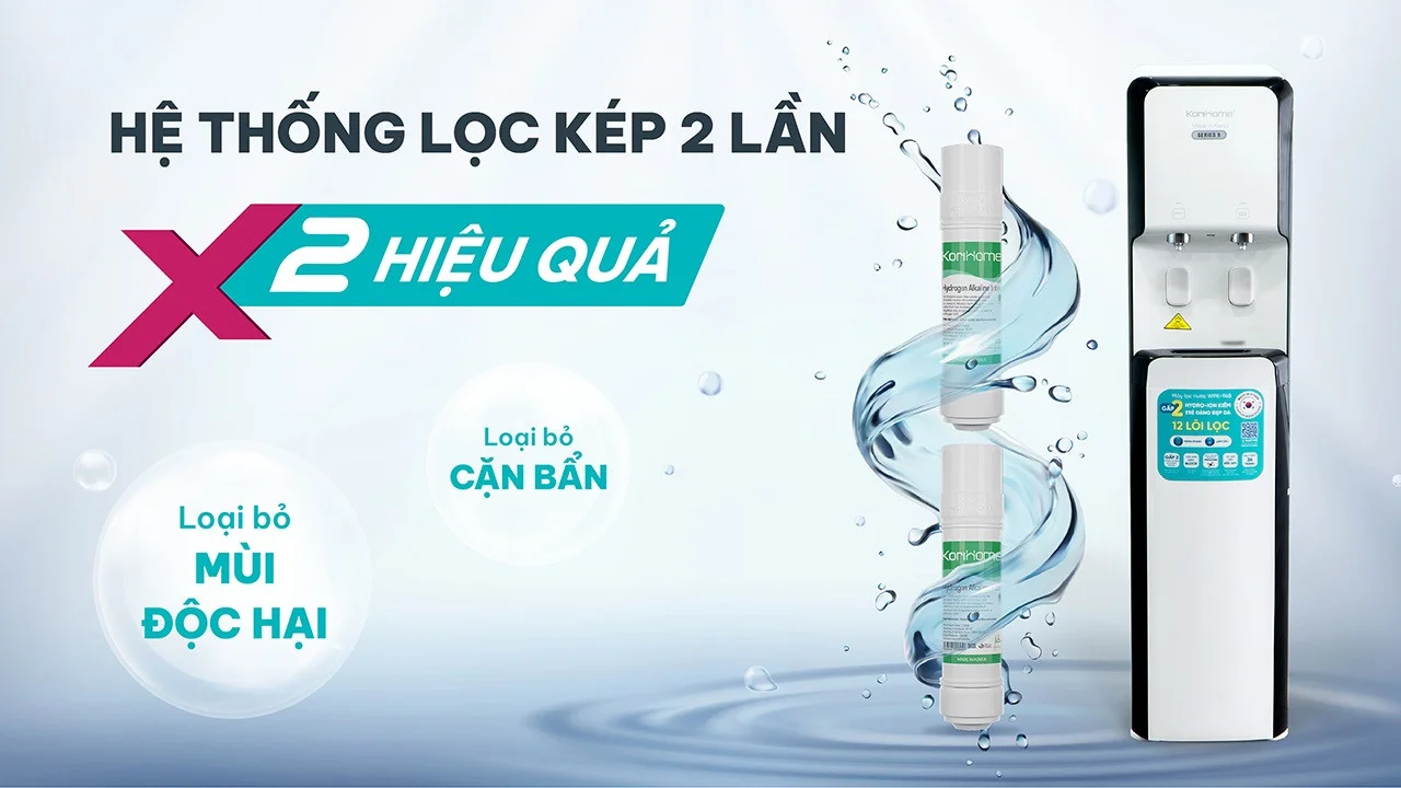 Hệ thống 12 lõi lọc mạnh mẽ - vua lõi lọc hiệu suất cao