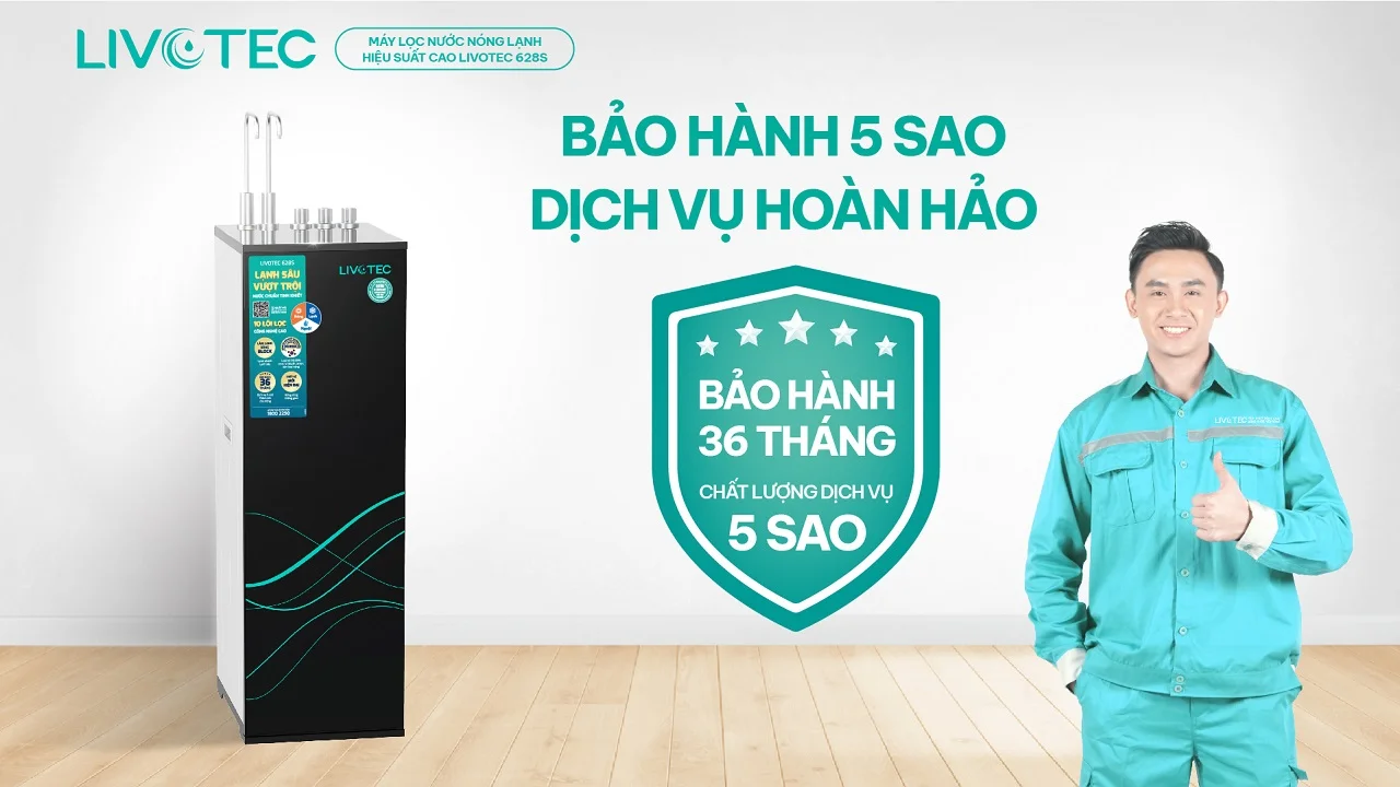 Livotec 628S có chế độ bảo hành 36 tháng