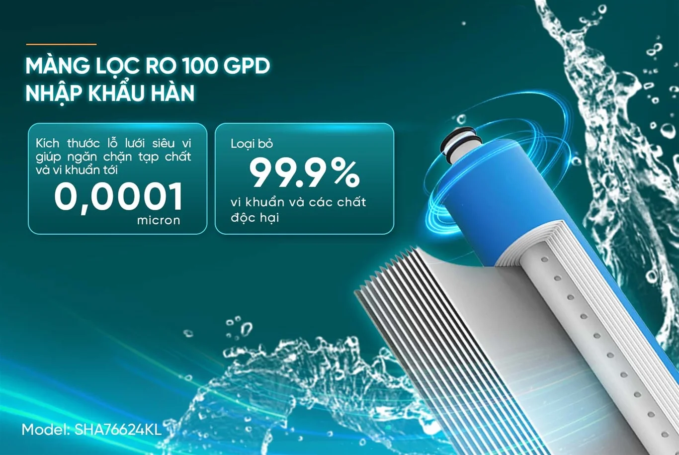 Màng RO Hàn Quốc cho công suất lọc cao