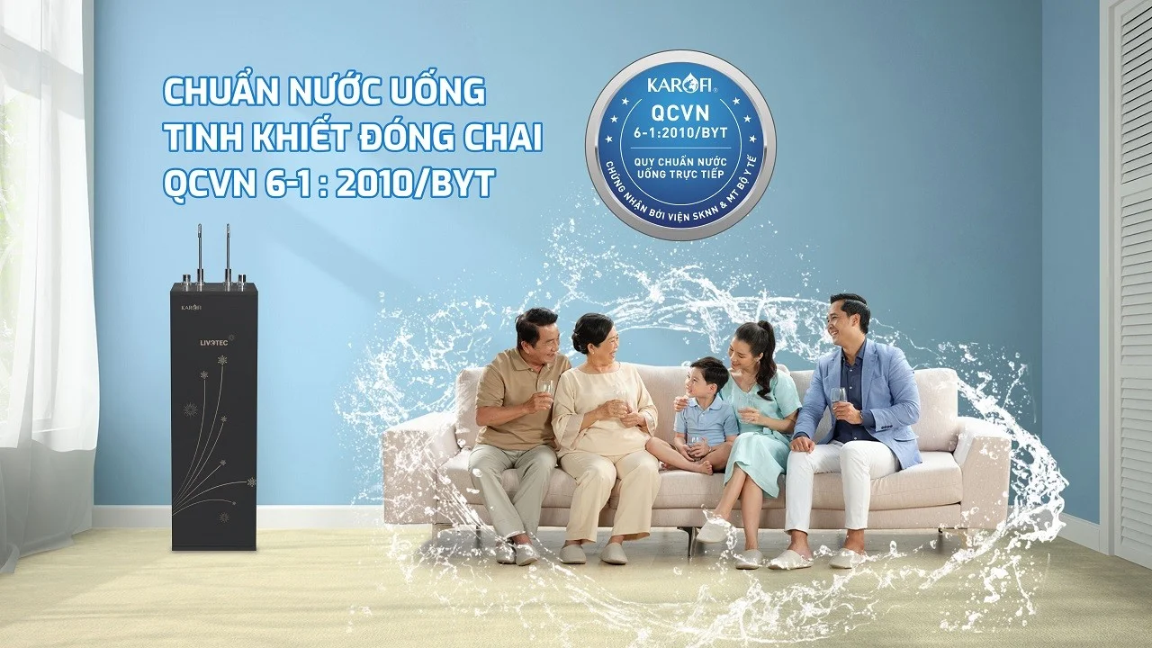 Nước sau lọc chuẩn nước tinh khiết