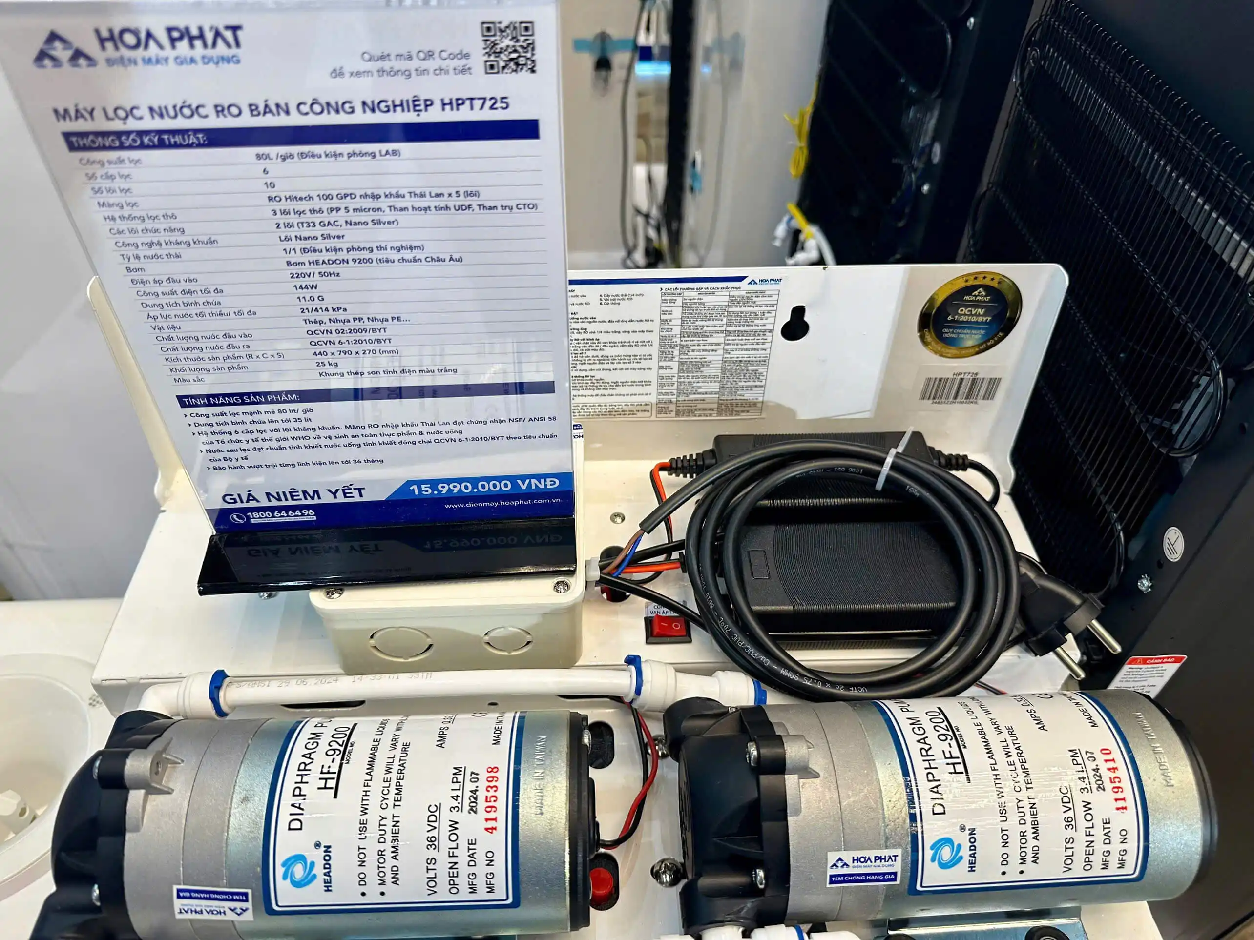 Hình thực tế máy lọc nước bán công nghiệp Hòa Phát HPT725