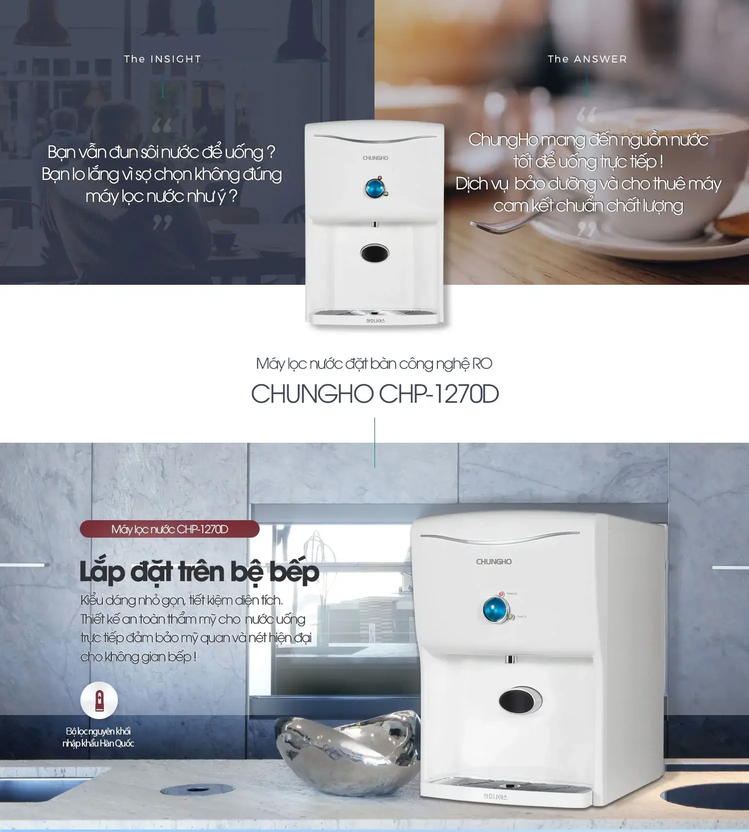 Tính năng nổi bật máy lọc nước RO ChungHo Ambient