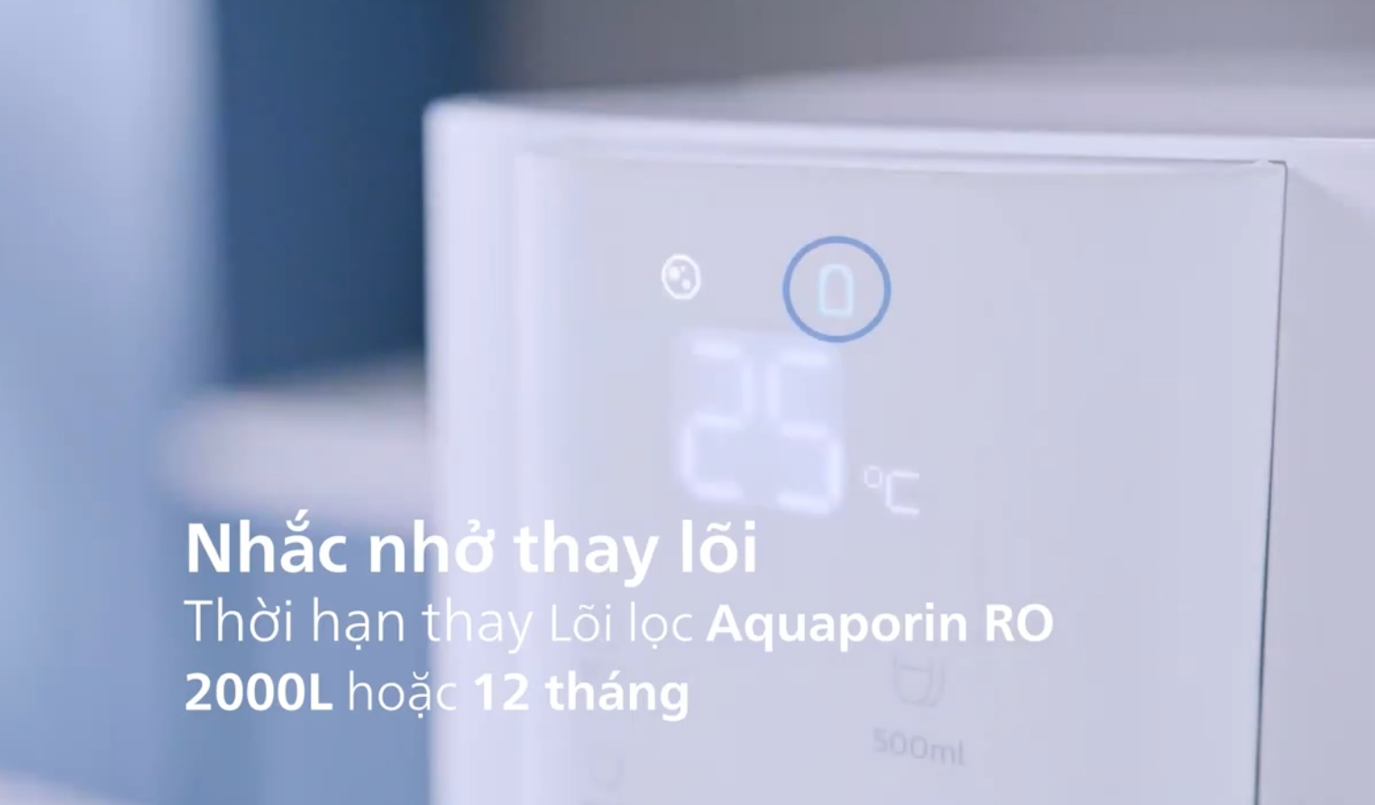 Tuổi thọ lõi lọc lên đến 1 năm