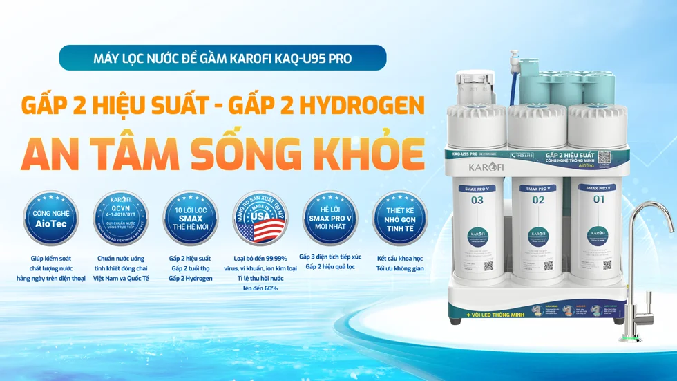 Giới thiệu về máy lọc nước RO Karofi KAQ-U95 PRO