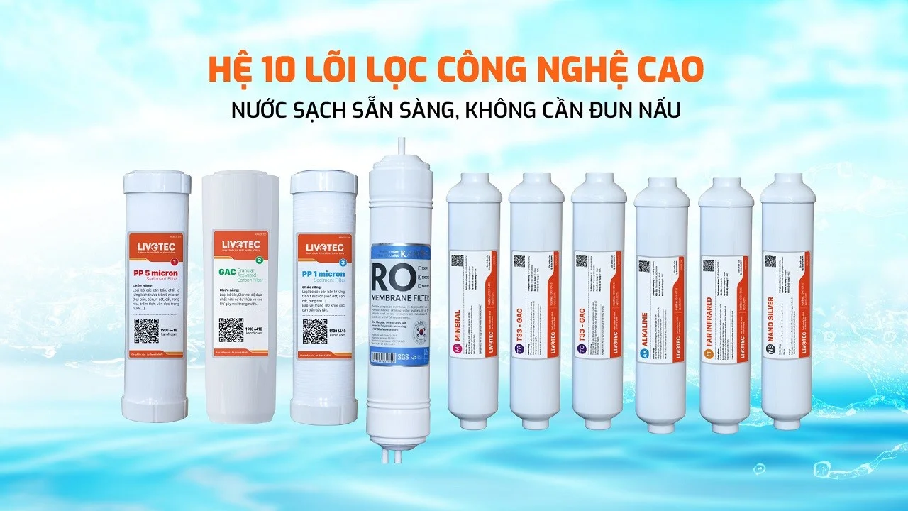 Hệ thống lõi lọc của Livotec 606