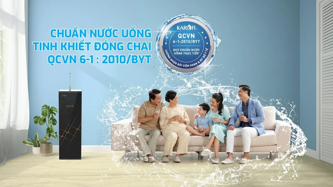 Nước sau lọc đạt chuẩn nước tinh khiết
