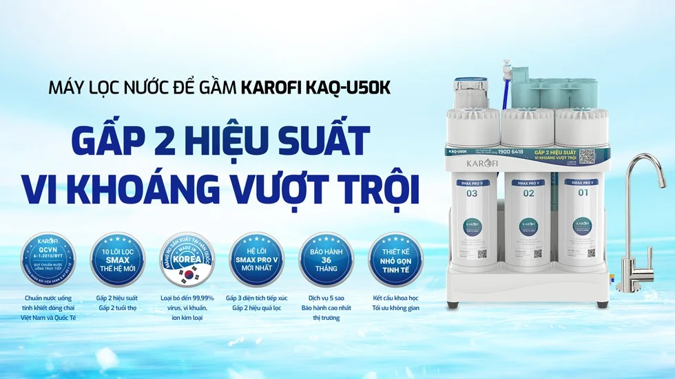 Giới thiệu về máy lọc nước RO Karofi KAQ-U50K 