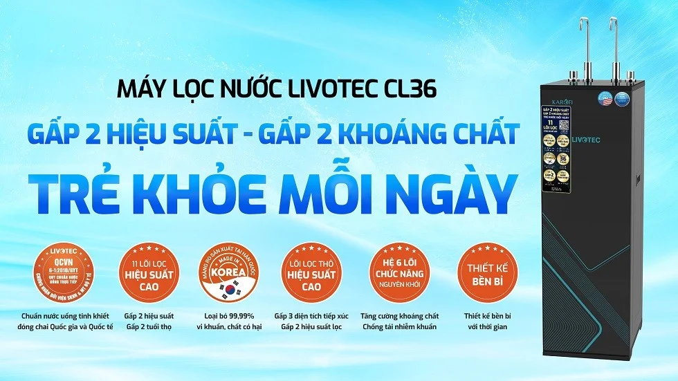 Giới thiệu máy lọc nước RO Karofi Livotec CL36 11 lõi