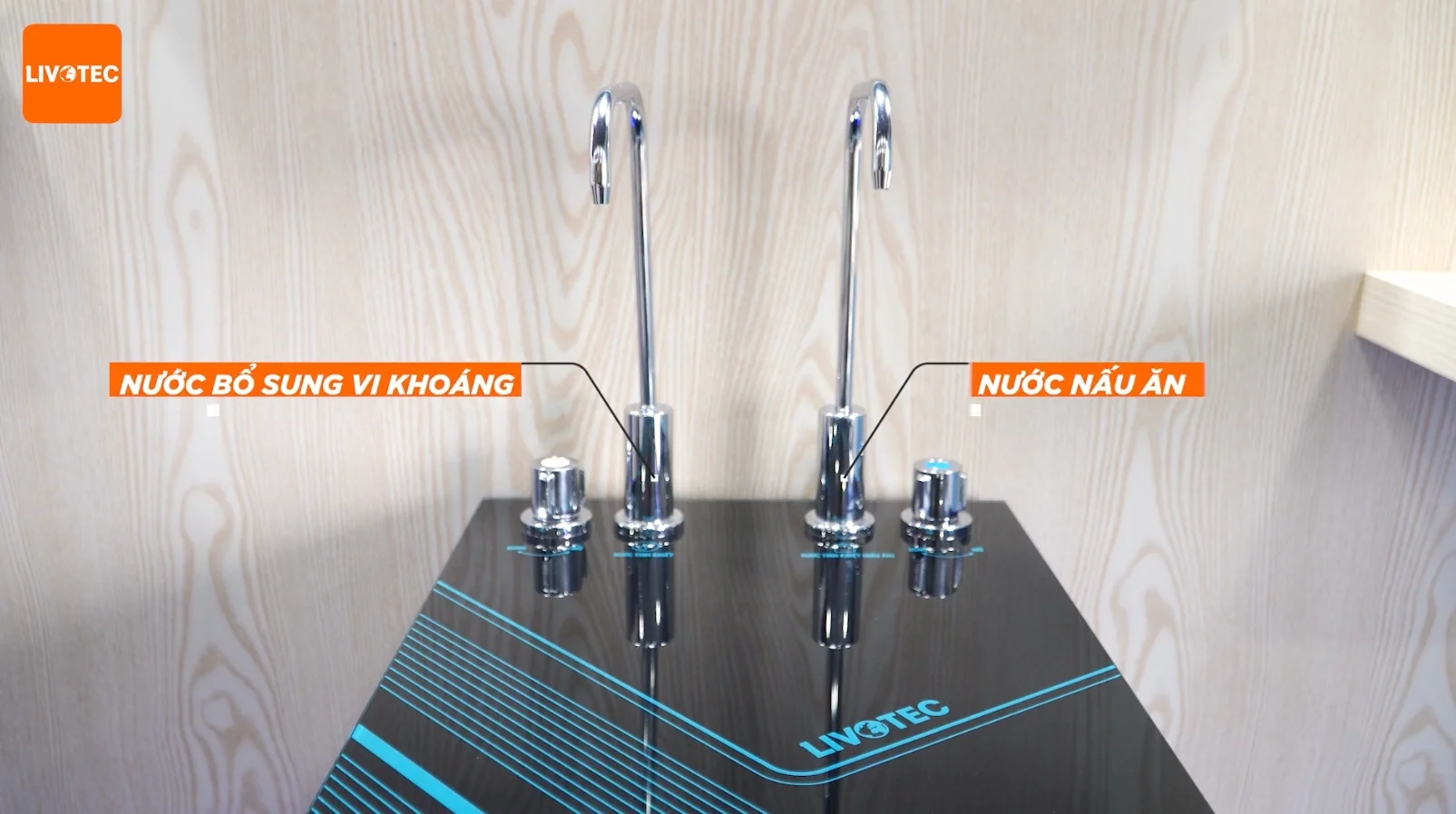 Máy lọc nước RO Livotec CL36 được thiết kế 2 vòi nước riêng biệt