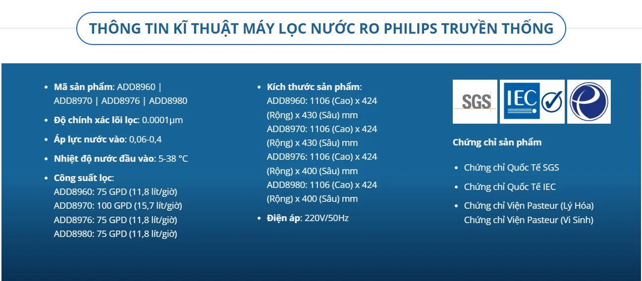 Công suất cao, đáp ứng mọi nhu cầu
