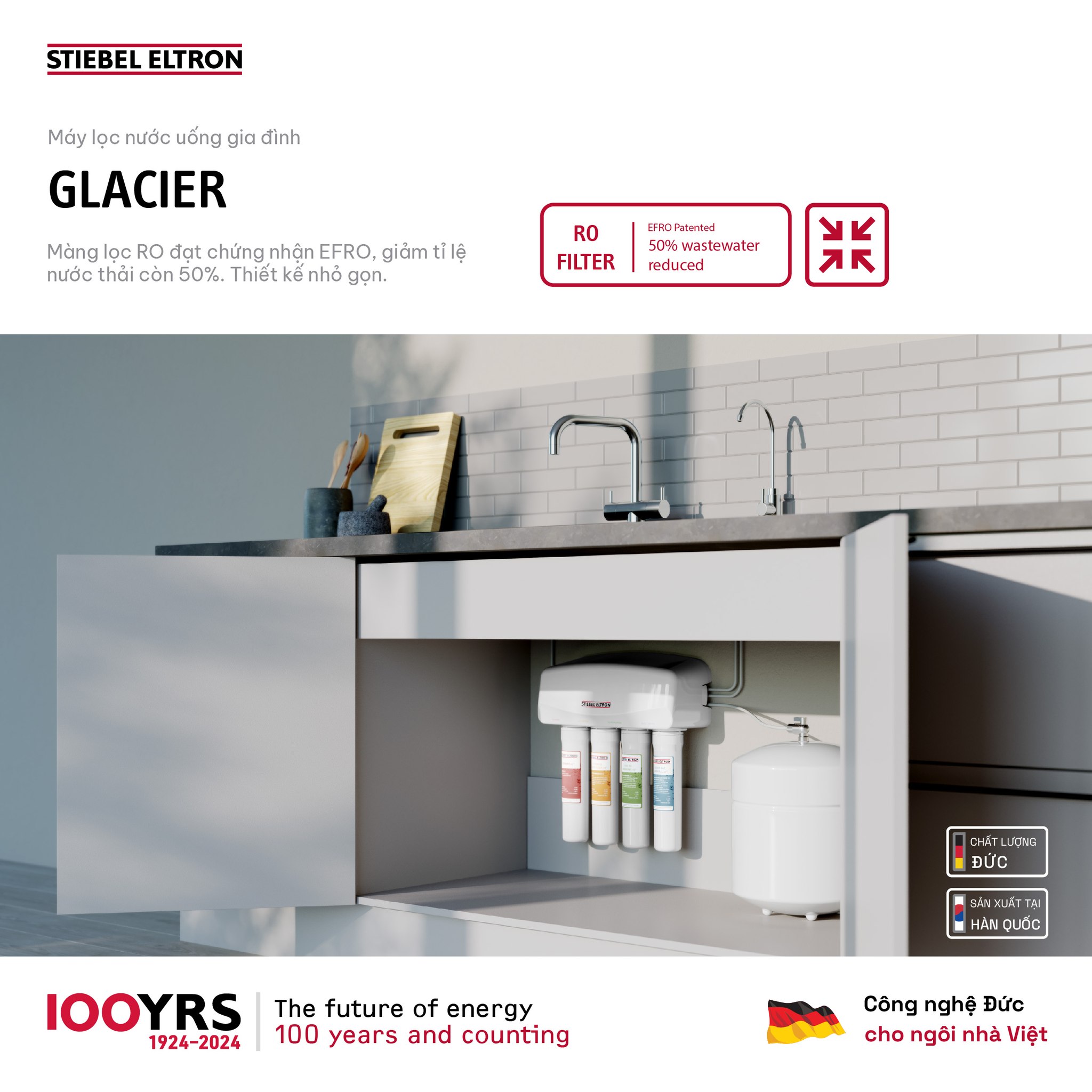 Máy lọc nước Glacier 4 lõi - Công nghệ lọc RO