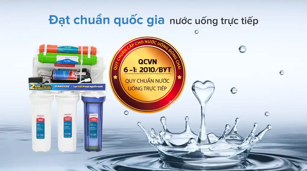 Nước đạt chuẩn nước uống trực tiếp