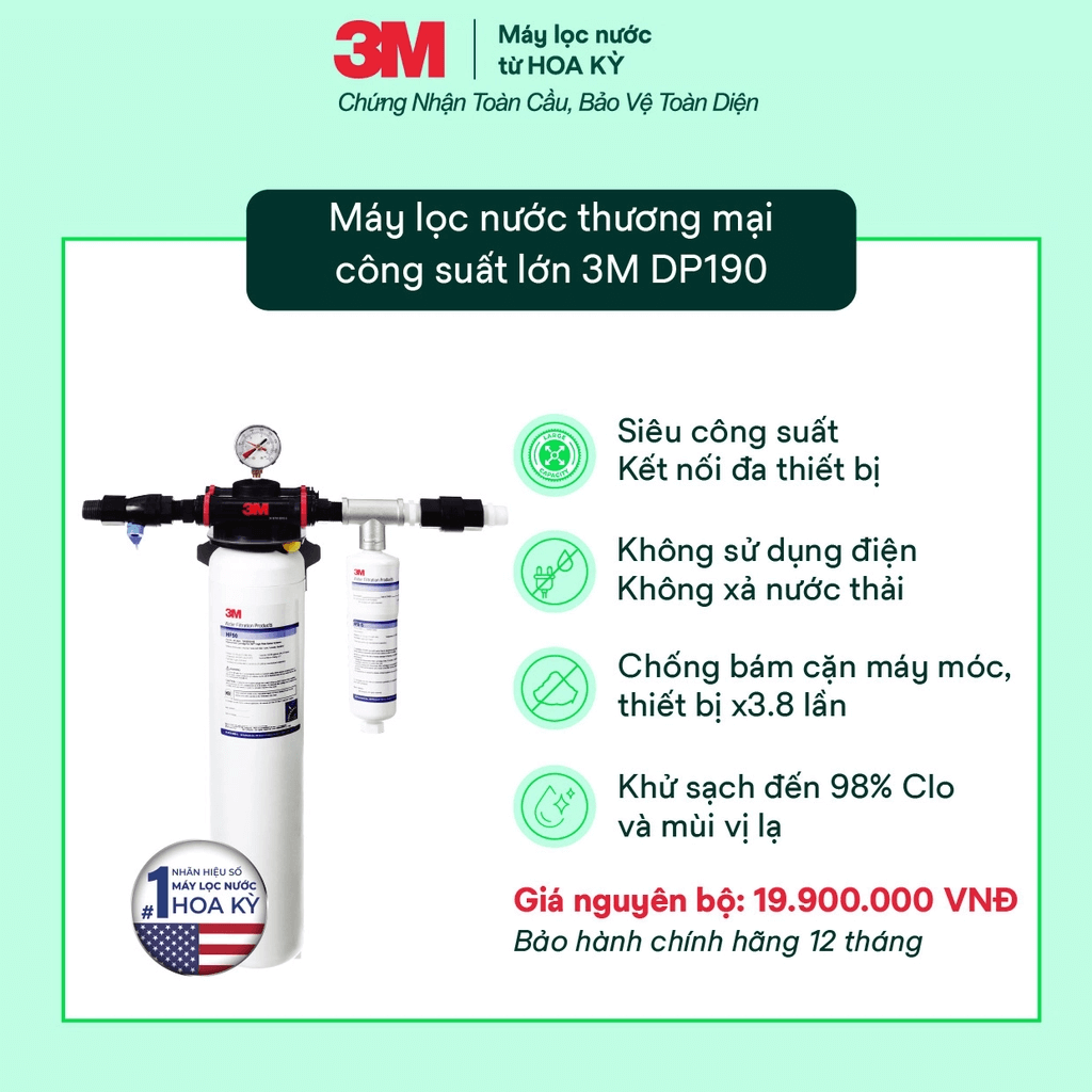 Máy lọc nước Nano công suất lớn 3M DP190