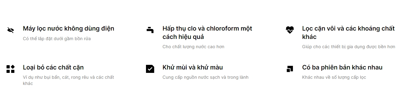 Vitopure S5 giúp loại bỏ các chất cặn bẩn