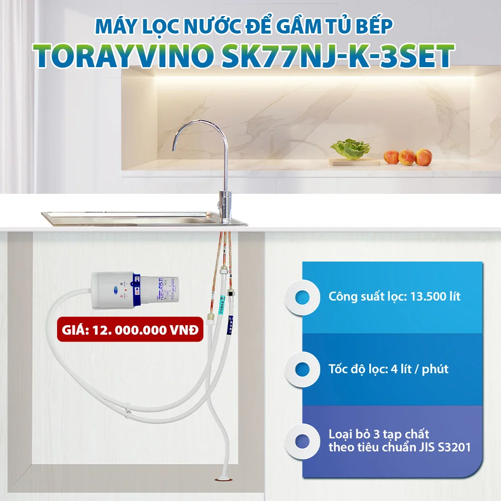 Tính năng đặc biệt của máy lọc nước Torayvino SK77NJ-K-3SET 