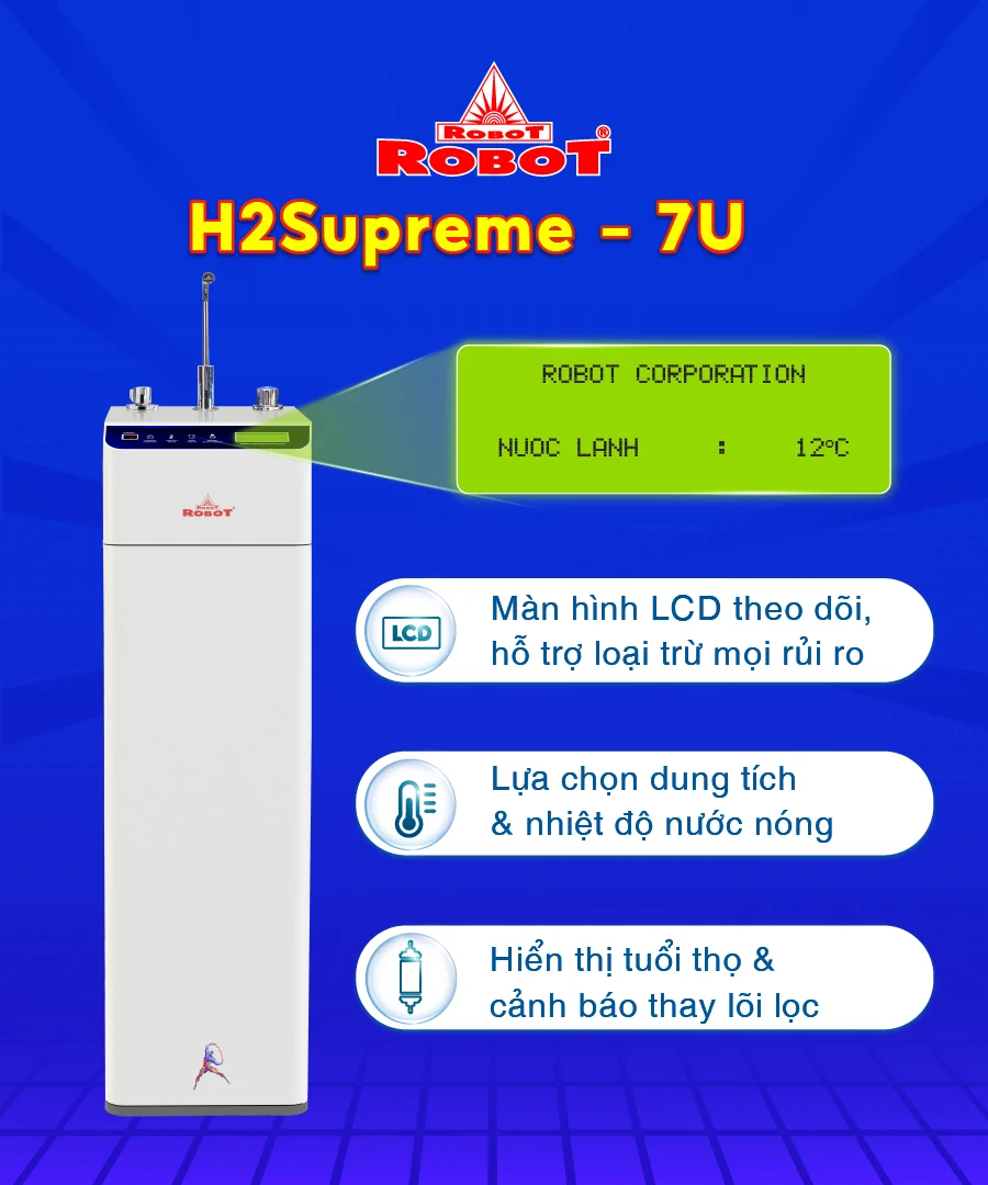 Các chức năng thông minh của RMC-LCD là công nghệ độc đáo, thiết kế độc quyền riêng của Robot