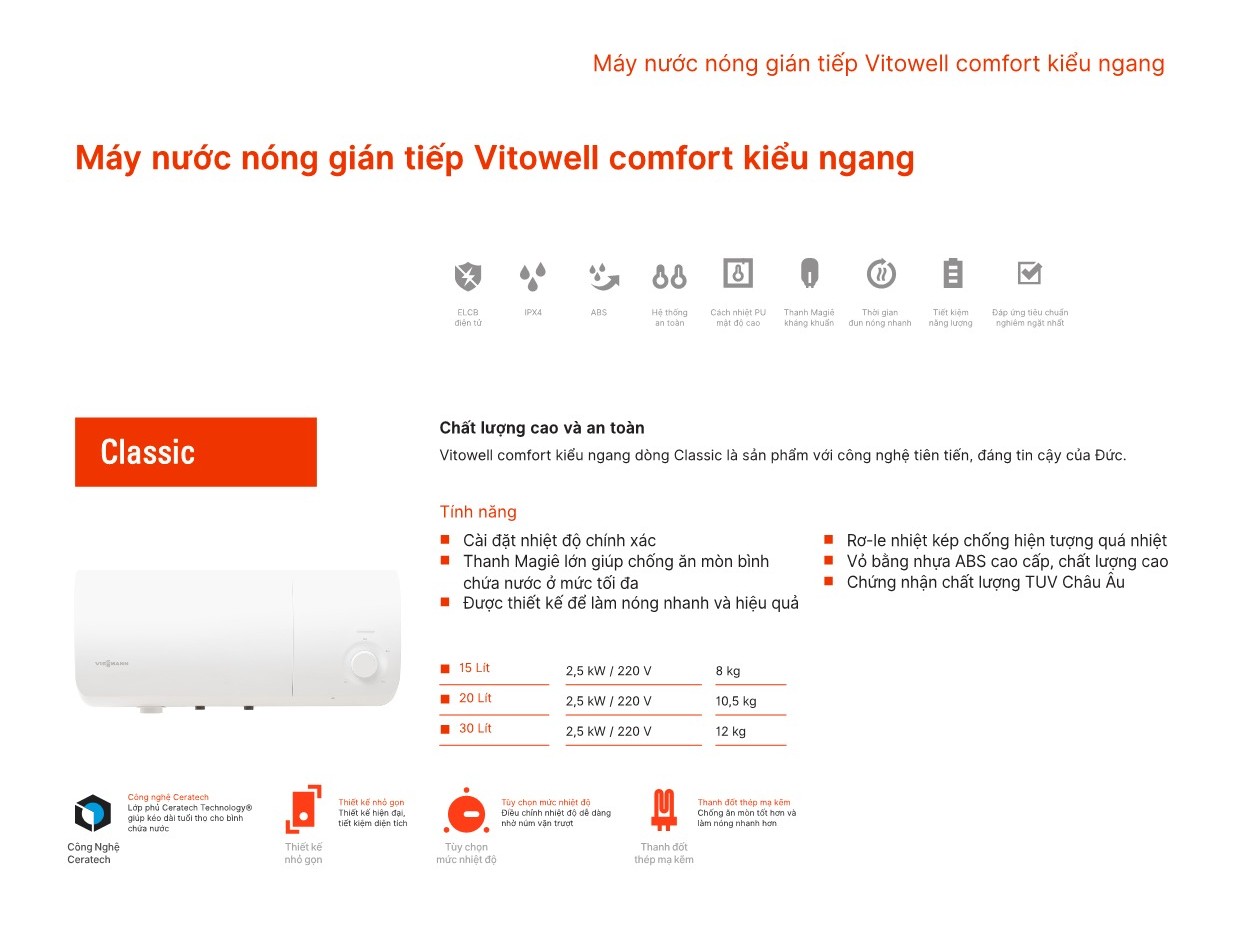 Dễ dàng điều chỉnh nhiệt độ với nút vặn tiện lợi