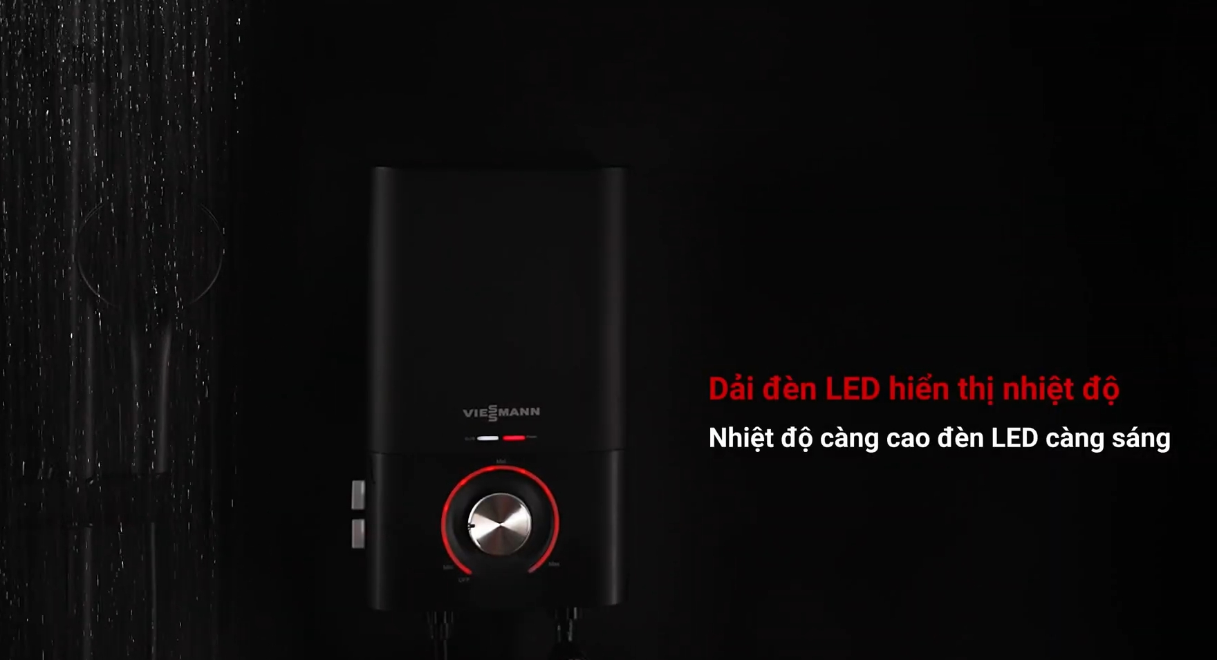 Dải đèn LED biểu hiện nhiệt độ nước nóng