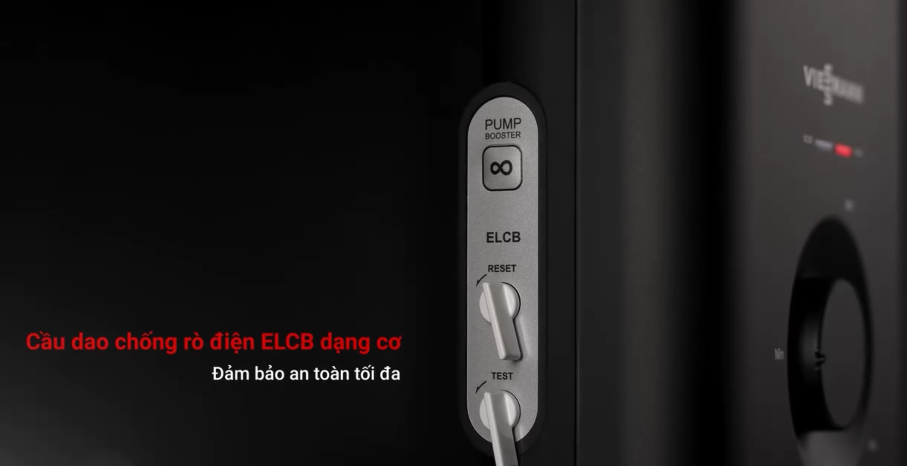 Cầu dao ELCB dạng cơ trên phiên bản đen mờ