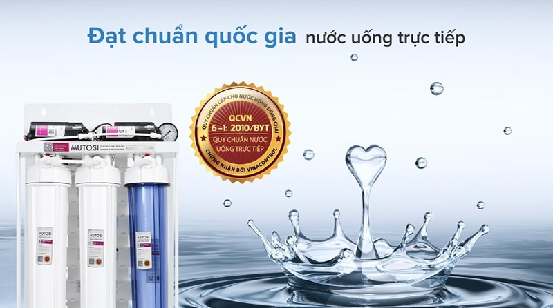 Nước sau lọc đạt tiêu chuẩn nước tinh khiết