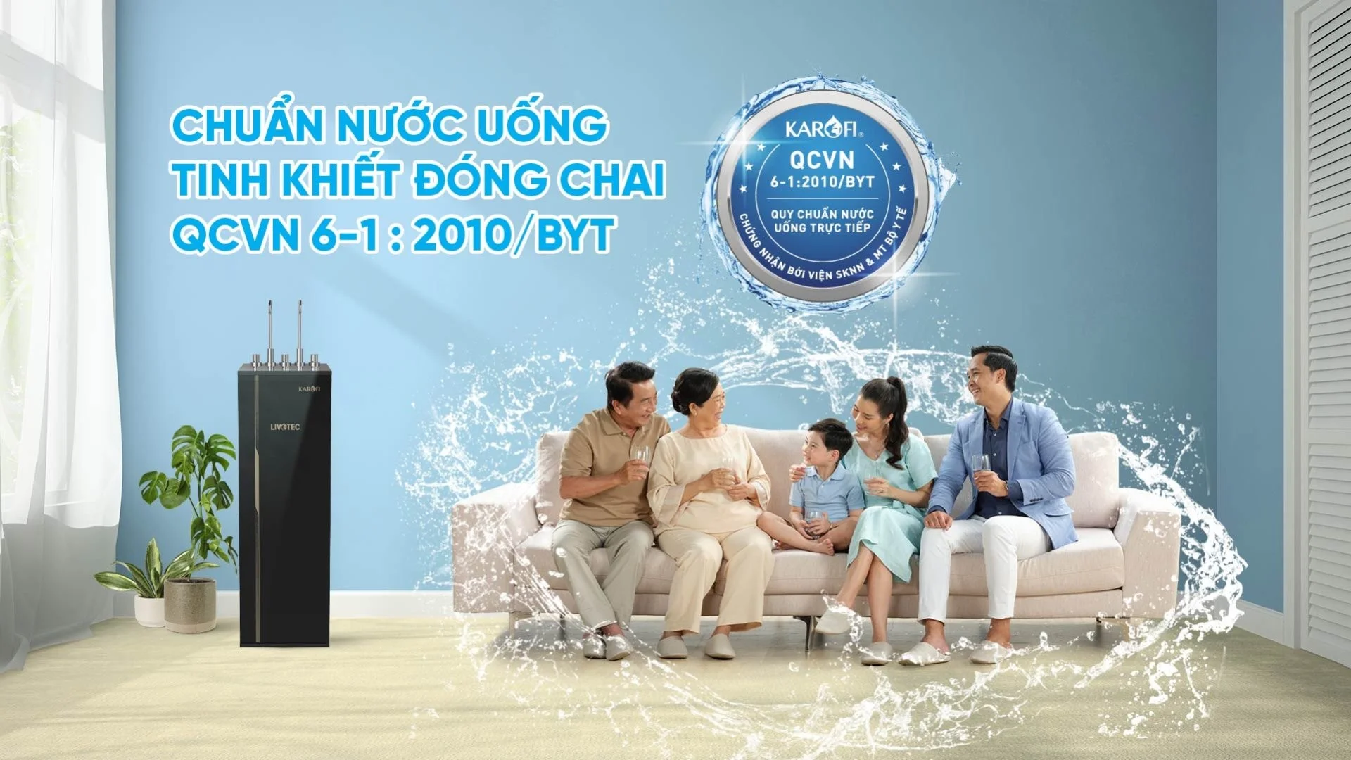 Nước sau lọc chuẩn nước tinh khiết