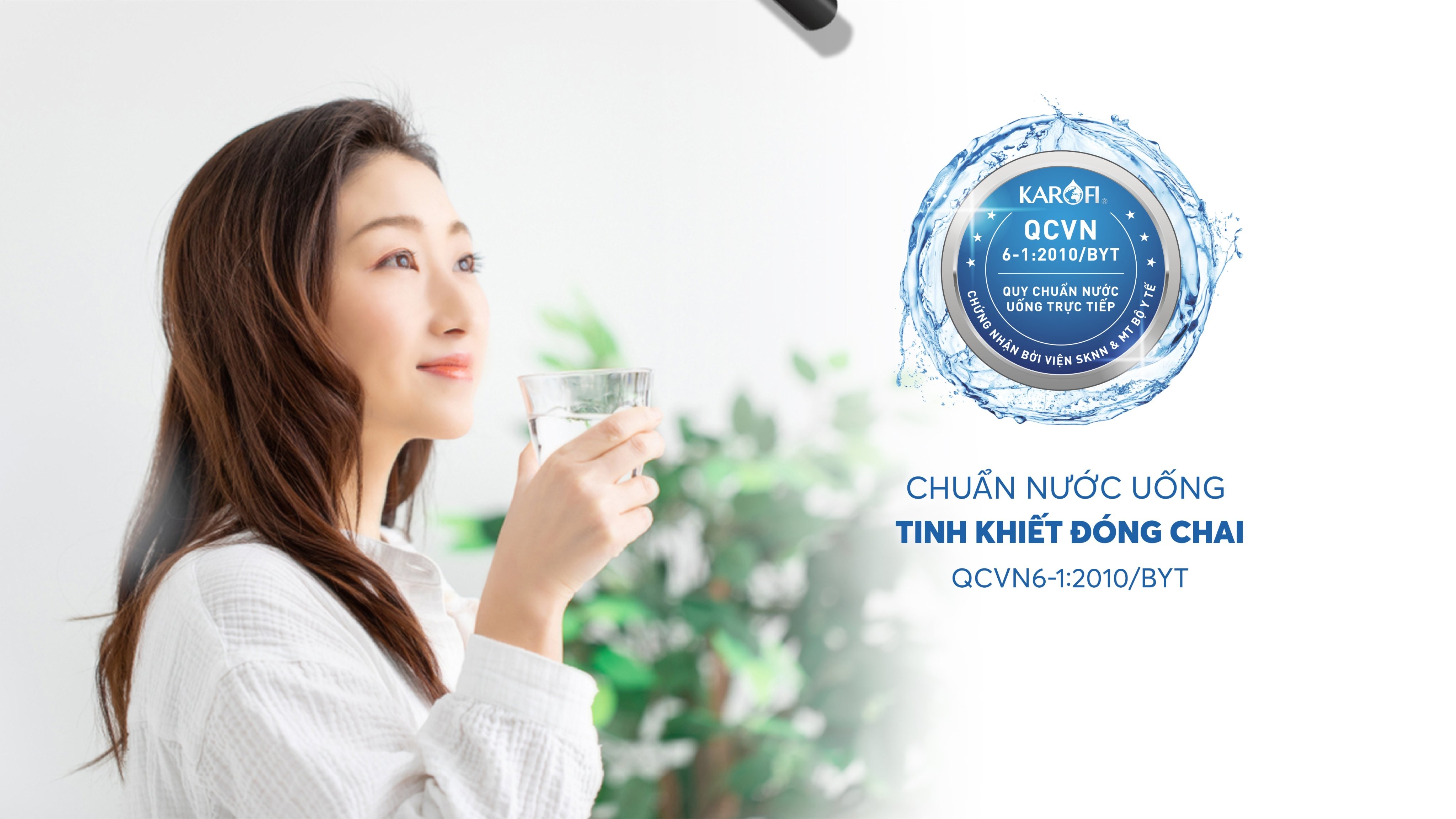 Karofi KAD-D52 đạt chuẩn nước tinh khiết đóng chai theo tiêu chuẩn bộ y tế QCVN 6-1:2010 BYT