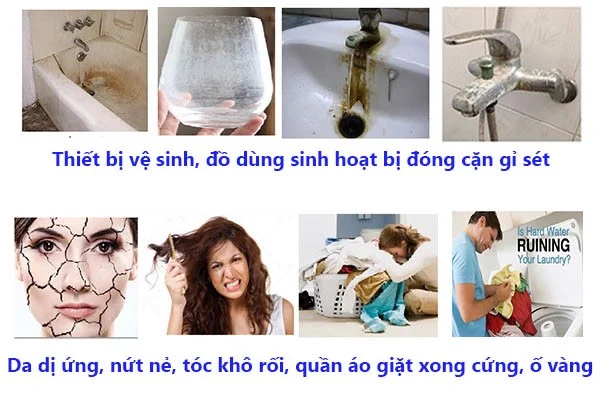 Tác hại của nước cứng đến thiết bị trong gia đình và sức khỏe người sử dụng