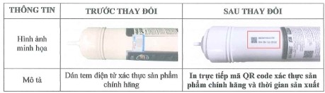 Thay đổi cách xác thực sản phẩm màng RO chính hãng Karofi